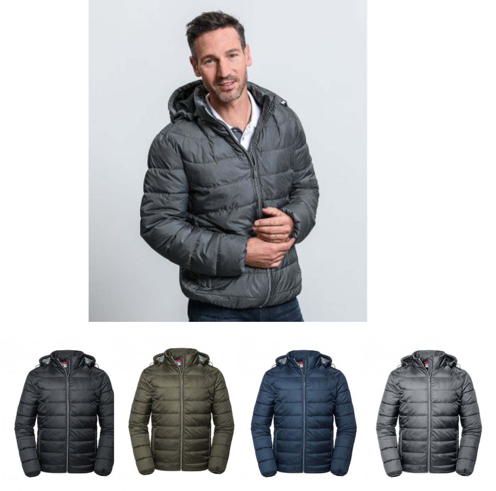 Russell 440M Hooded Nano Padded Jacket - Click Image to Close